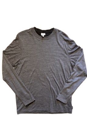 Armani Collezioni Men's Gray Long Sleeve Crewneck